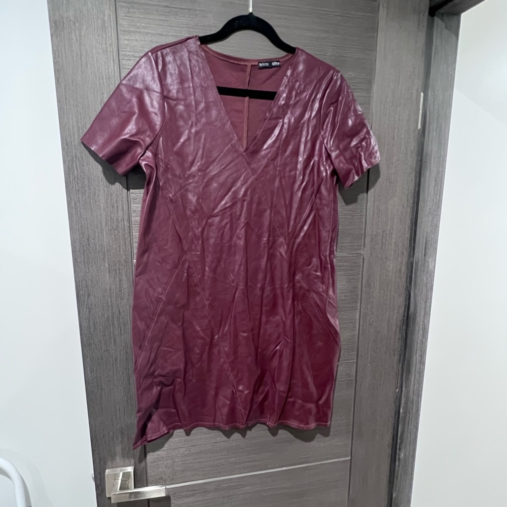 Zara faux leather dress